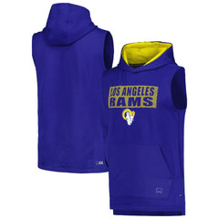 Los Angeles Rams MSX by Michael Strahan Marathon Sleeveless Pullover Hoodie - Royal online