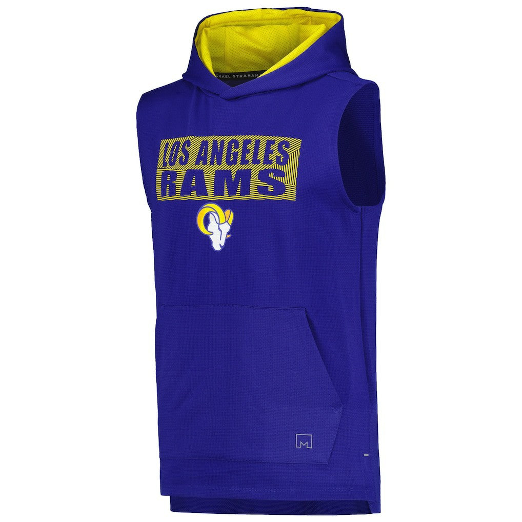 Los Angeles Rams MSX by Michael Strahan Marathon Sleeveless Pullover Hoodie - Royal online