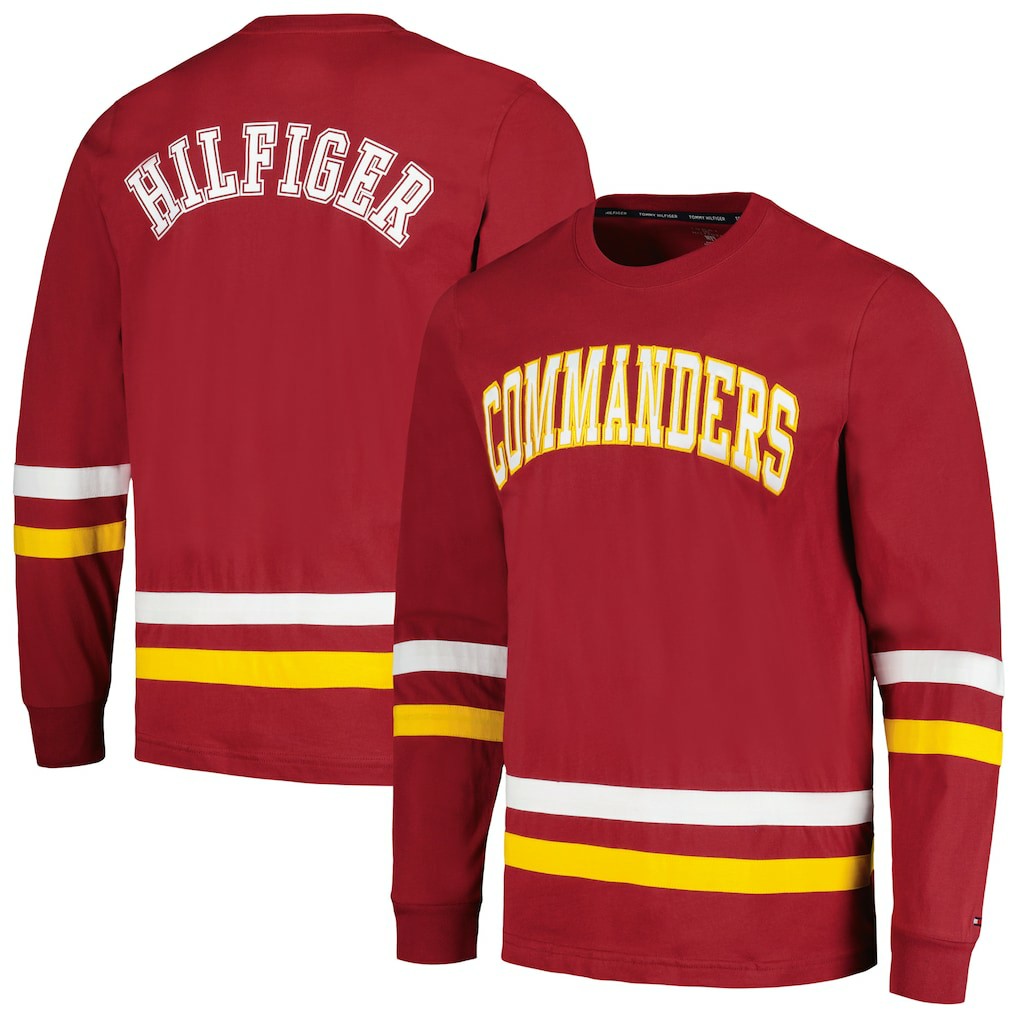 Washington Commanders Tommy Hilfiger Nolan Long Sleeve T-Shirt - Burgundy/Gold on sale