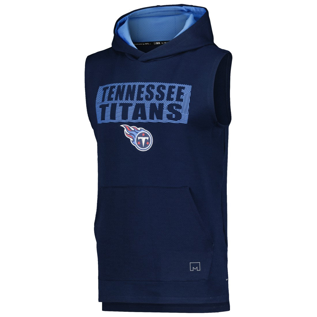 Tennessee Titans MSX by Michael Strahan Marathon Sleeveless Pullover Hoodie - Navy on sale