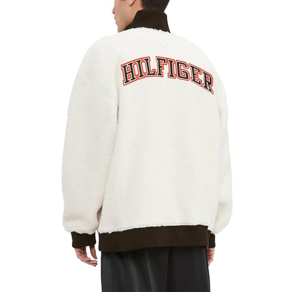 Cleveland Browns Tommy Hilfiger Jordan Sherpa Quarter-Zip Sweatshirt - Cream online