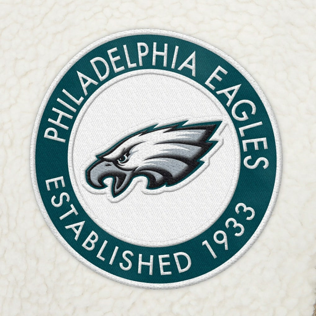 Philadelphia Eagles Tommy Hilfiger Jordan Sherpa Quarter-Zip Sweatshirt - Cream outlet