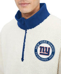 New York Giants Tommy Hilfiger Jordan Sherpa Quarter-Zip Sweatshirt - Cream cheap