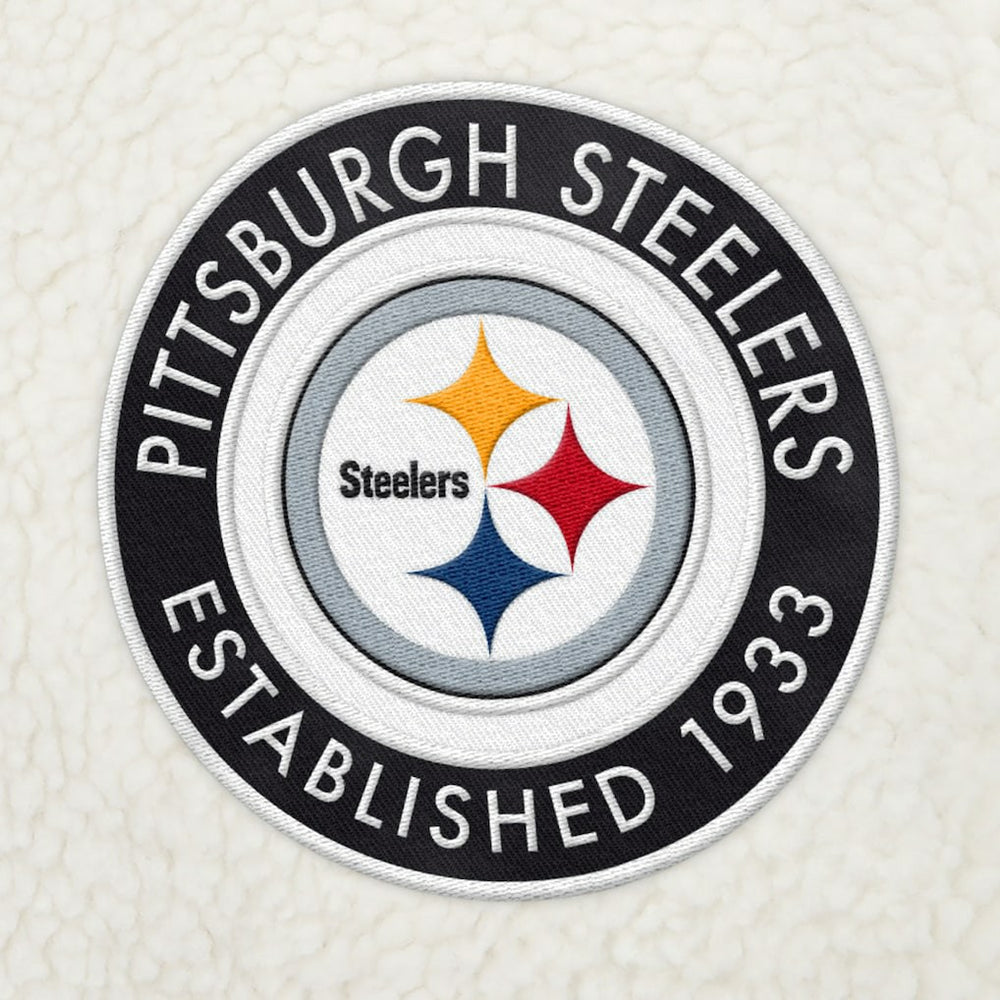 Pittsburgh Steelers Tommy Hilfiger Jordan Sherpa Quarter-Zip Sweatshirt - Cream outlet