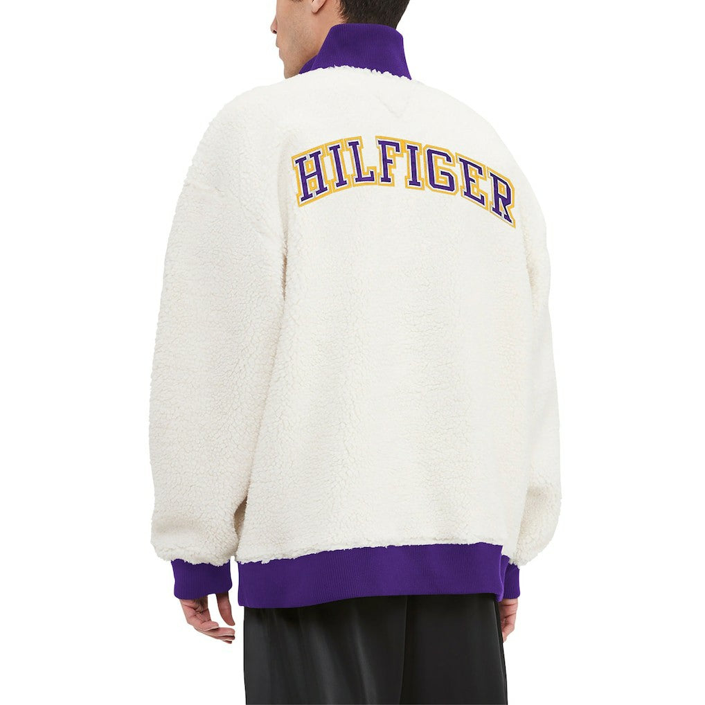 Minnesota Vikings Tommy Hilfiger Jordan Sherpa Quarter-Zip Sweatshirt - Cream sale