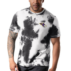Baltimore Ravens MSX by Michael Strahan Freestyle Tie-Dye T-Shirt - Black sale
