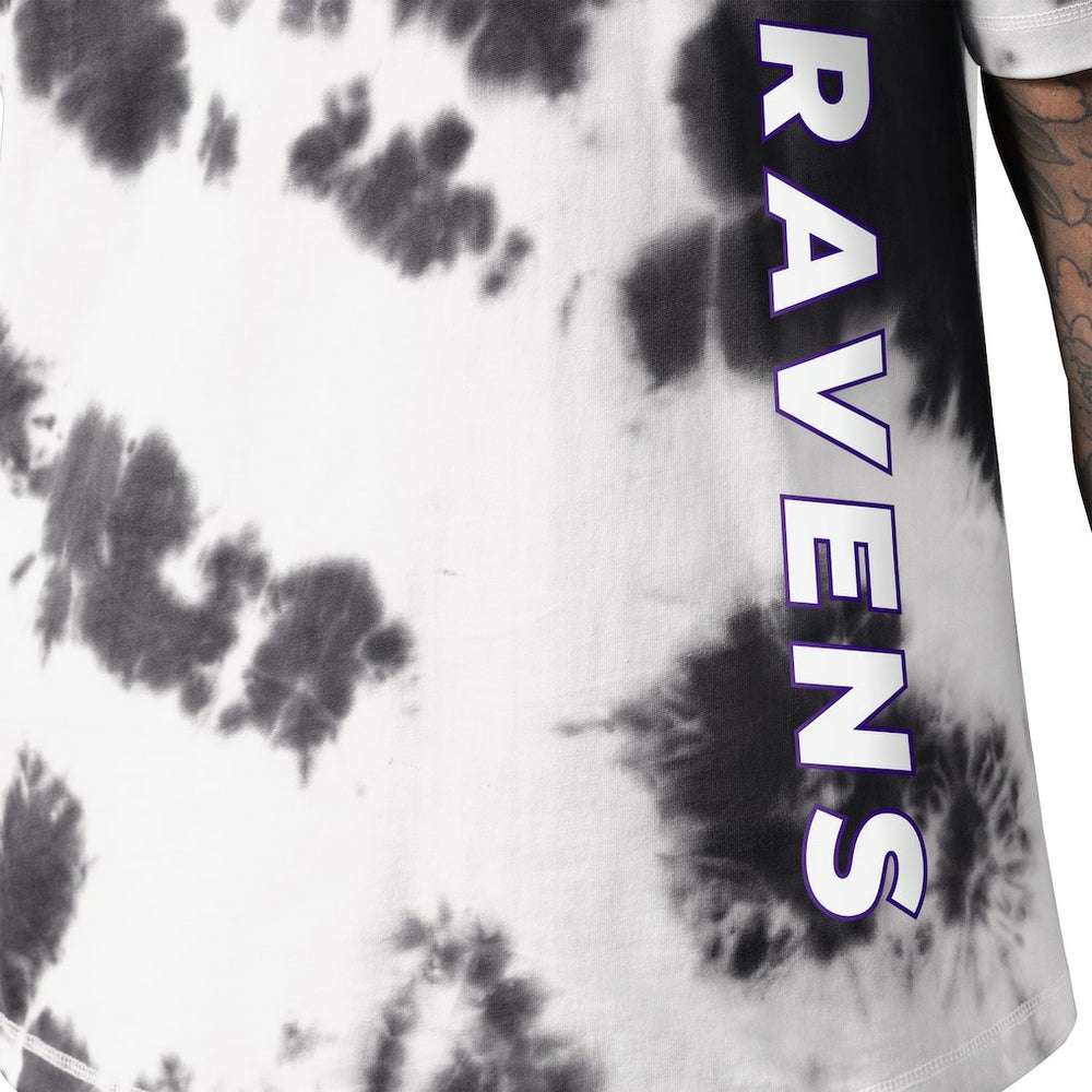 Baltimore Ravens MSX by Michael Strahan Freestyle Tie-Dye T-Shirt - Black sale