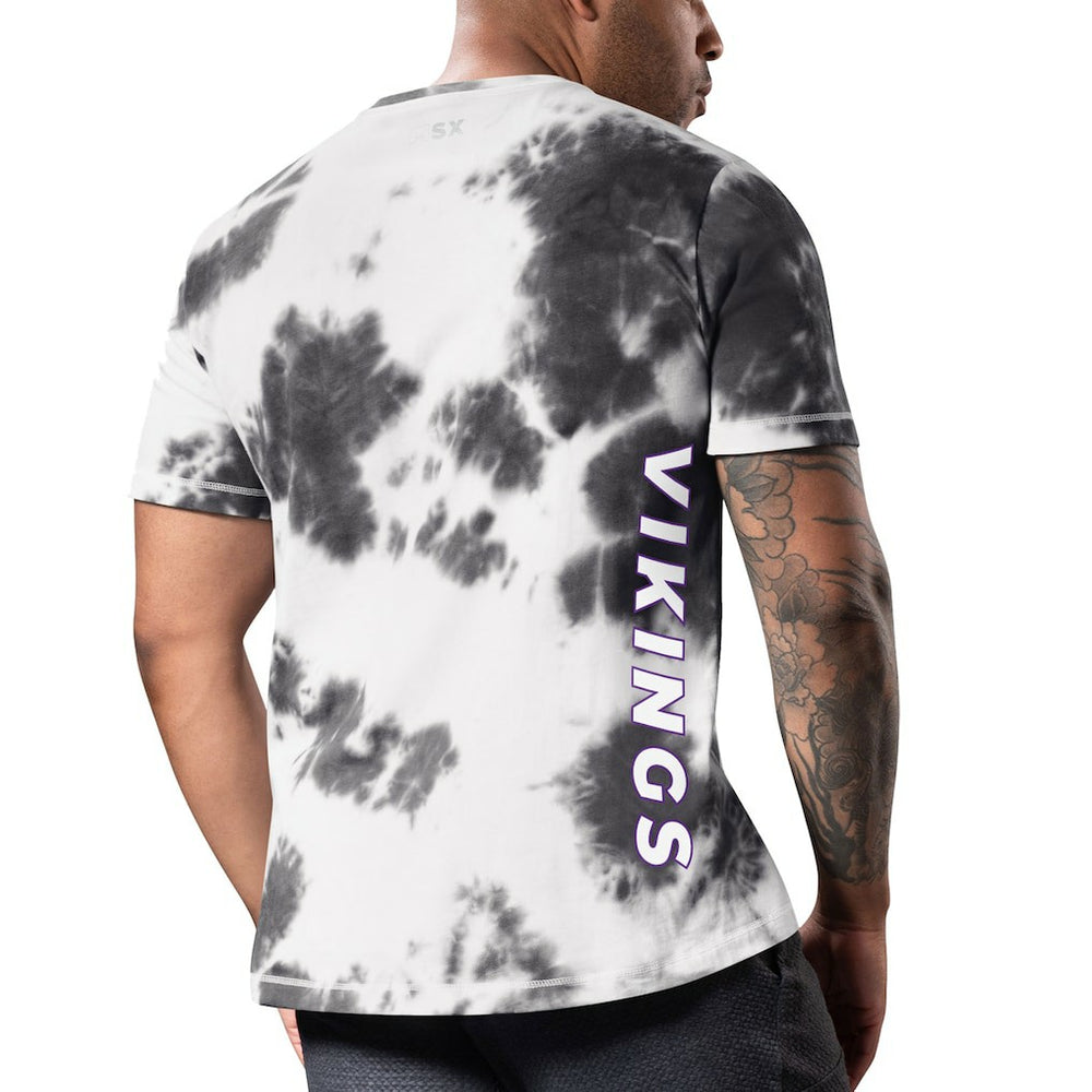 Minnesota Vikings MSX by Michael Strahan Freestyle Tie-Dye T-Shirt - Black discount