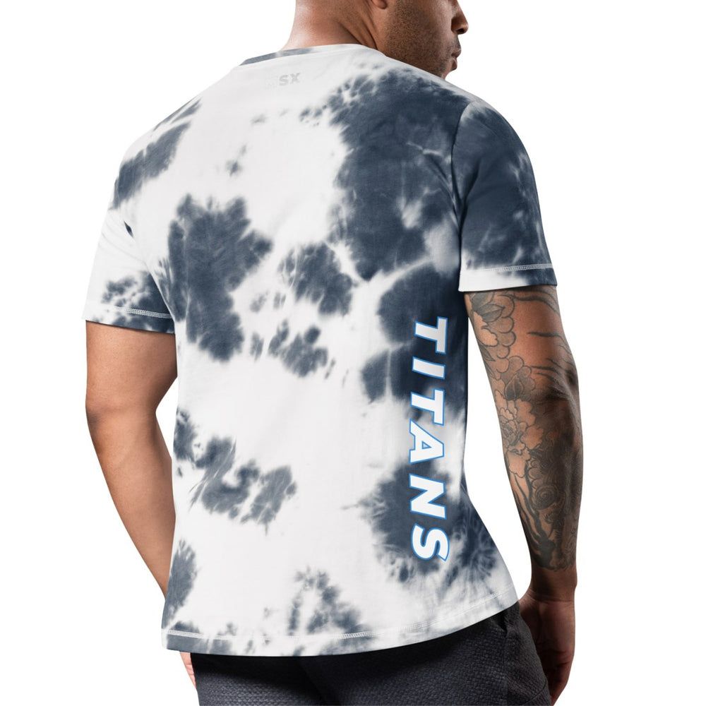 Tennessee Titans MSX by Michael Strahan Freestyle Tie-Dye T-Shirt - Navy for sale