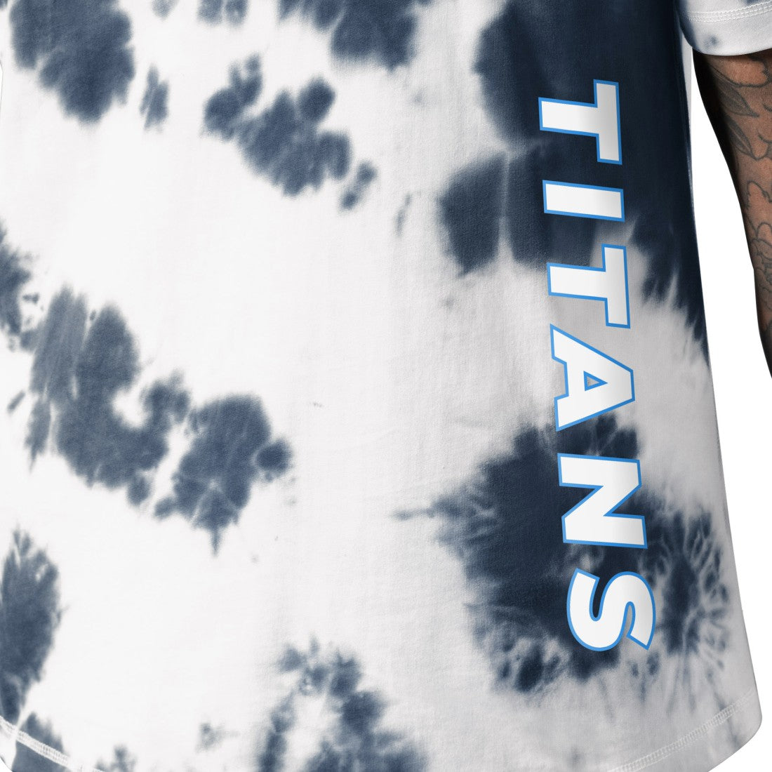 Tennessee Titans MSX by Michael Strahan Freestyle Tie-Dye T-Shirt - Navy for sale