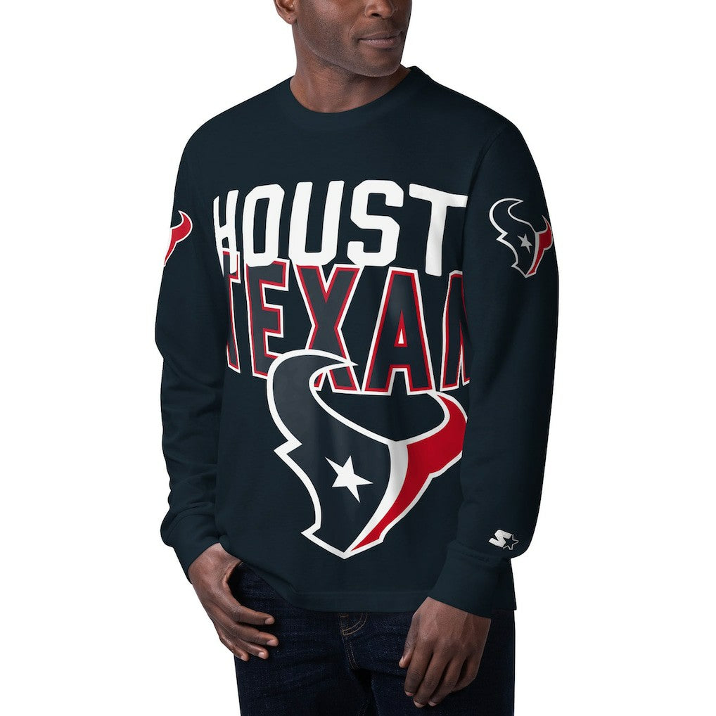 Houston Texans Starter Clutch Hit Long Sleeve T-Shirt - Navy online