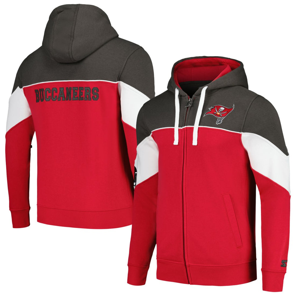 Tampa Bay Buccaneers Starter Running Back Full-Zip Hoodie - Red/Pewter sale