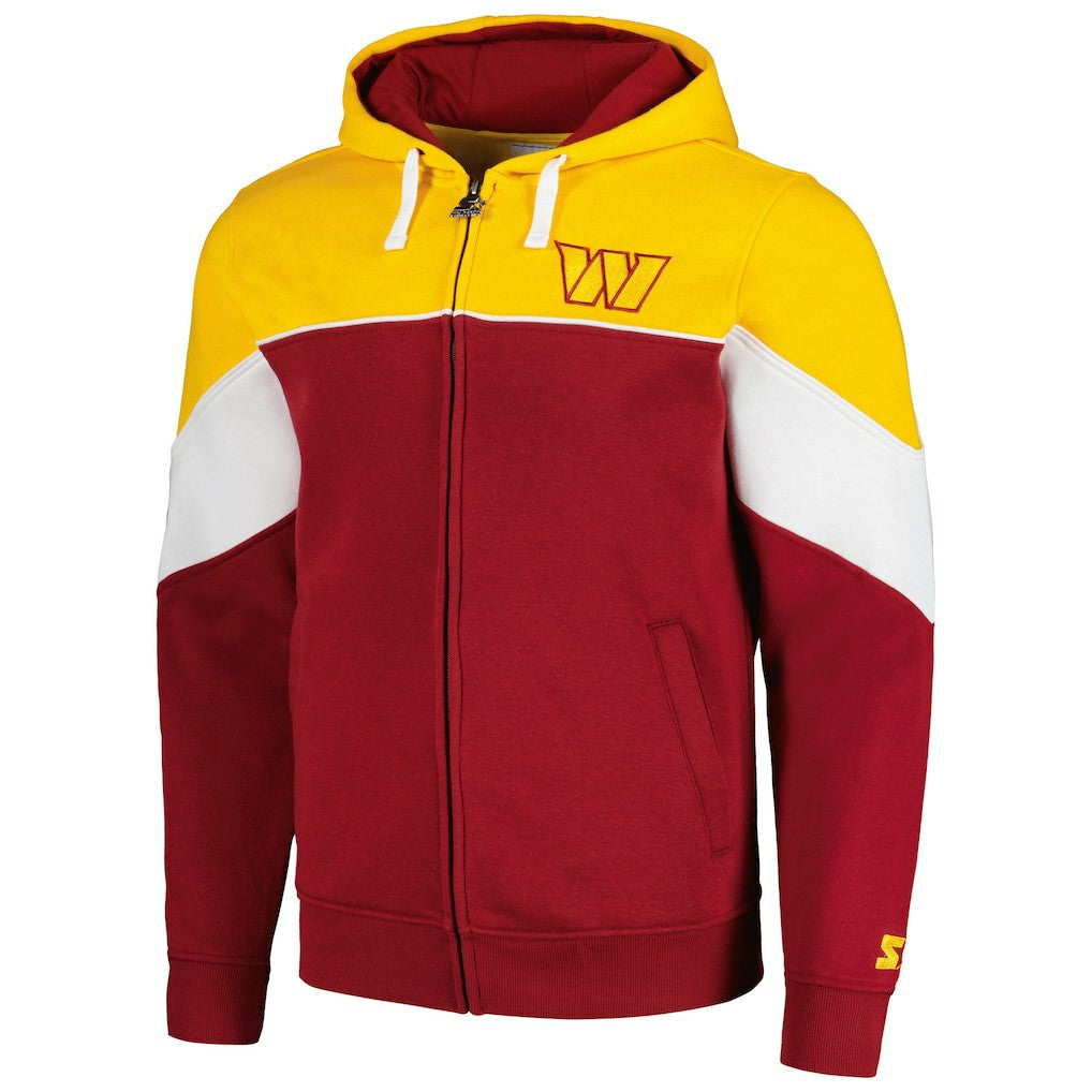 Washington Commanders Starter Running Back Full-Zip Hoodie - Burgundy/Gold sale