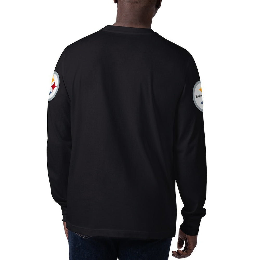 Pittsburgh Steelers Starter Clutch Hit Long Sleeve T-Shirt - Black on sale