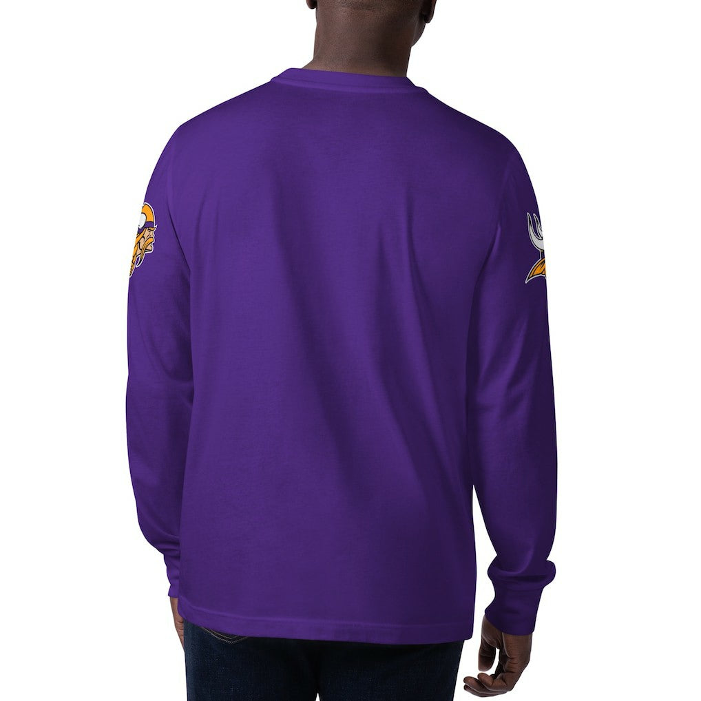 Minnesota Vikings Starter Clutch Hit Long Sleeve T-Shirt - Purple on sale