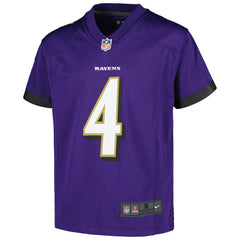 Zay Flowers Baltimore Ravens Youth Game Jersey - Purple discount