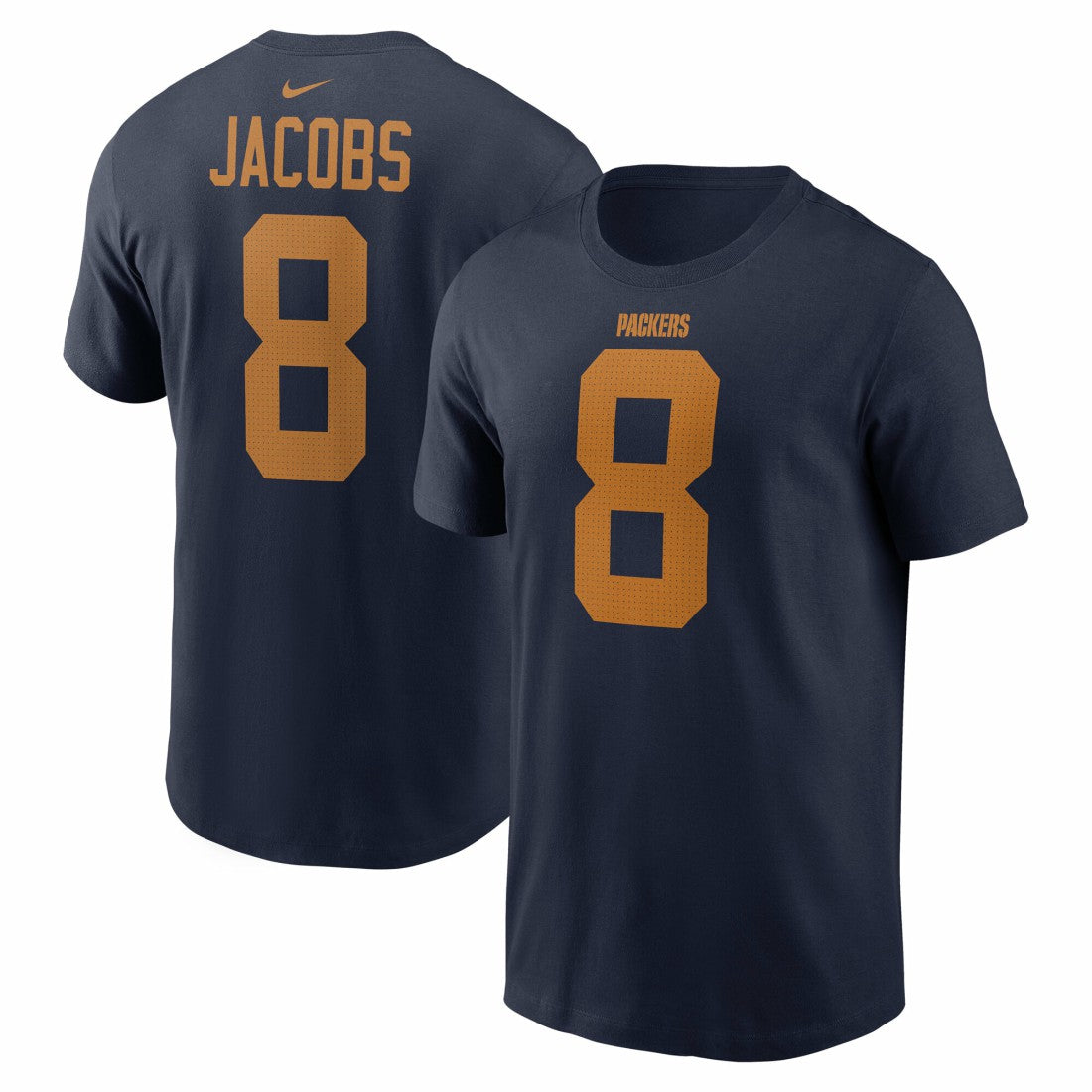 Josh Jacobs Green Bay Packers Player Name & Number T-Shirt - Navy outlet