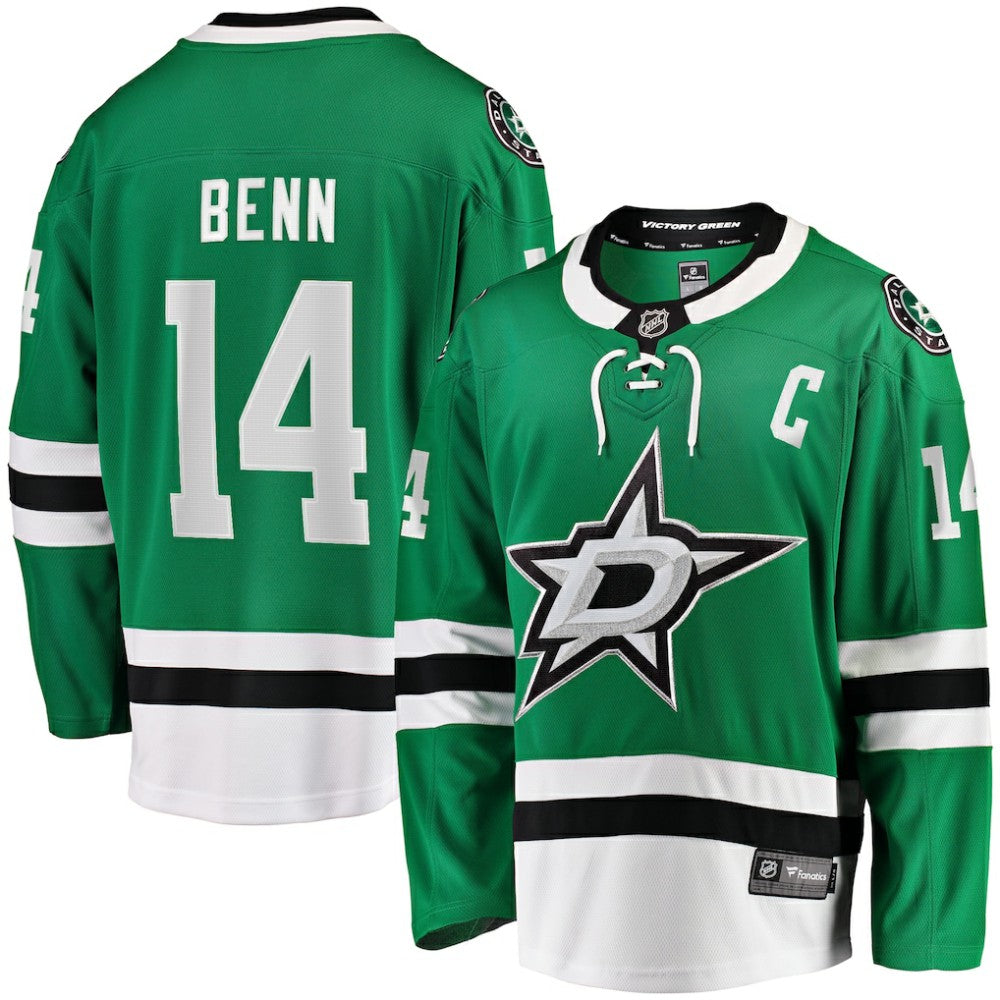 Jamie Benn Dallas Stars Fanatics Captain Patch Home Breakaway Jersey - Kelly Green Jerseys