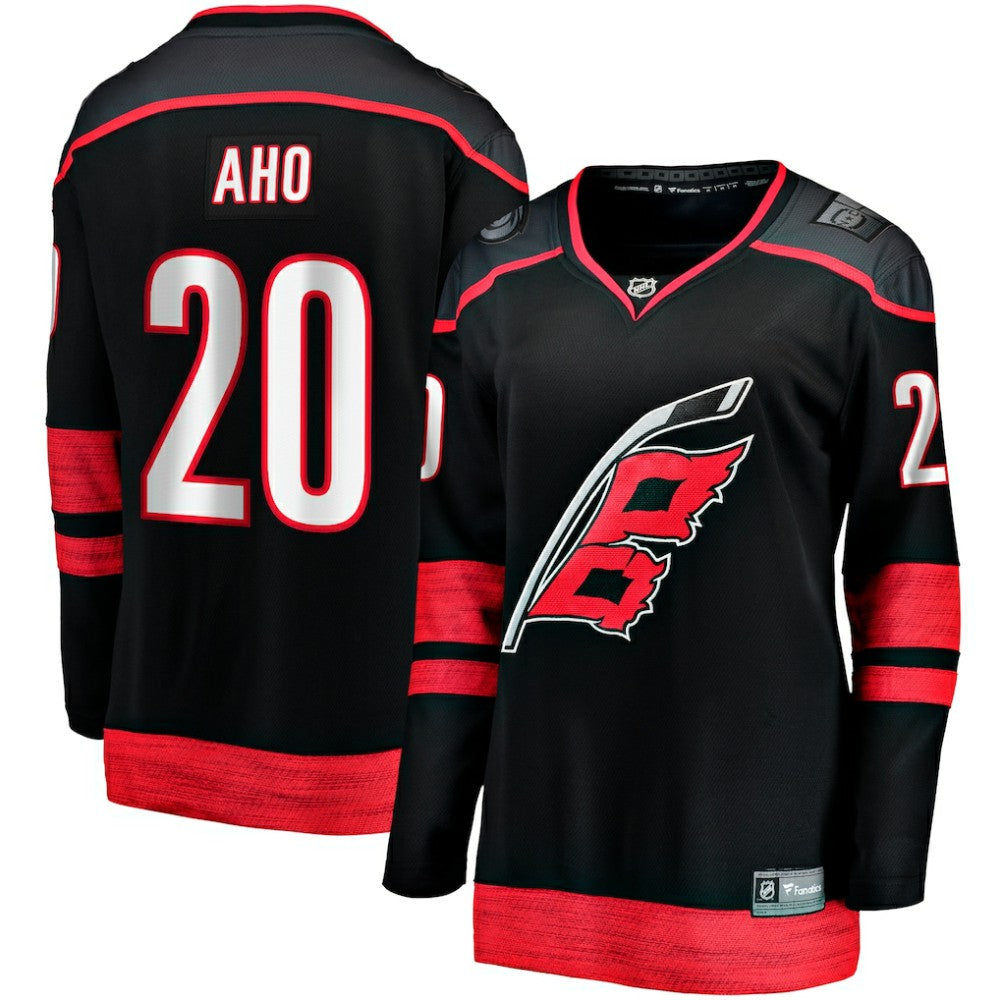 Sebastian Aho Carolina Hurricanes Fanatics Women's Home Breakaway Player Jersey - Black Jerseys