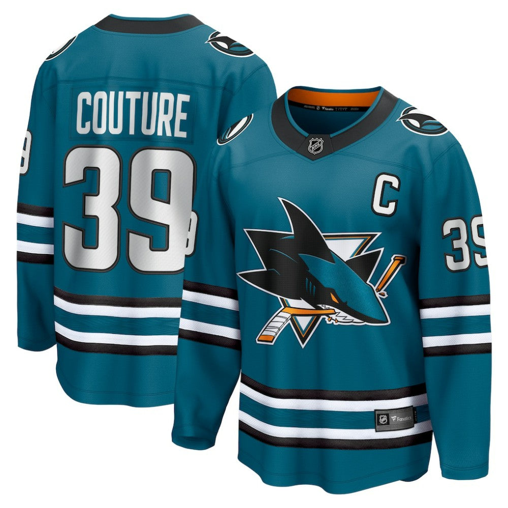 Logan Couture San Jose Sharks Fanatics Home Breakaway Jersey - Teal Jerseys