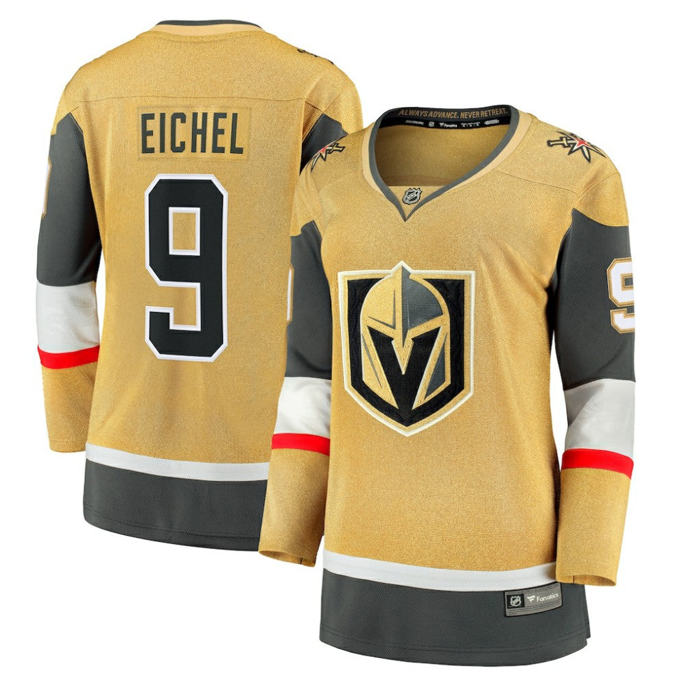 Jack Eichel Vegas Golden Knights Fanatics Women's Home Breakaway Player Jersey - Gold Jerseys