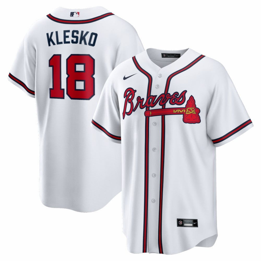 Ryan Klesko Atlanta Braves Home Retired Player Replica Jersey White