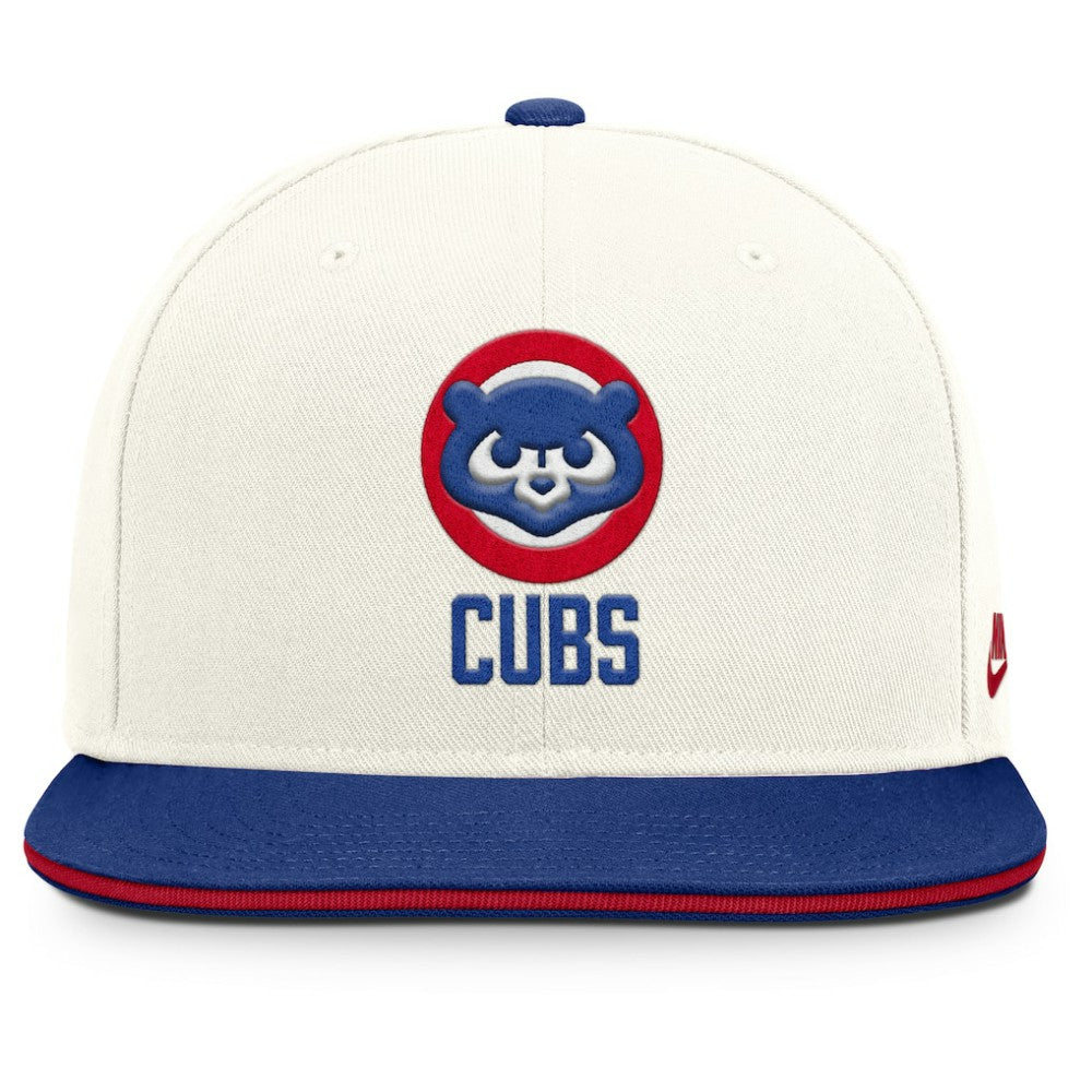 Chicago Cubs Cooperstown Pro Dri-FIT Snapback Hat Cream/Royal