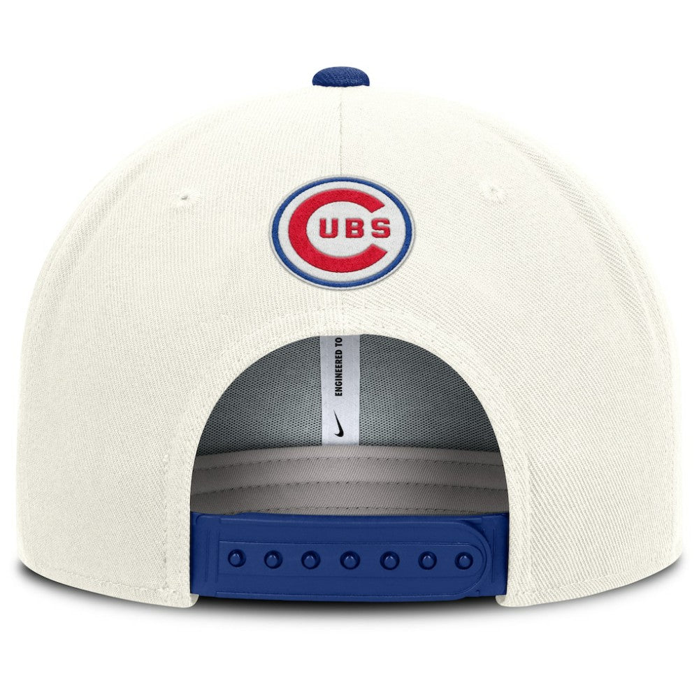 Chicago Cubs Cooperstown Pro Dri-FIT Snapback Hat Cream/Royal