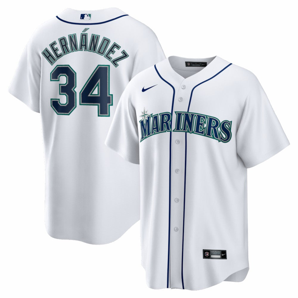 Felix Hernandez Seattle Mariners Home Retired Player Replica Jersey White