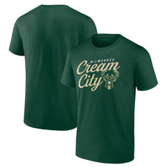 Milwaukee Bucks Hometown Collection Cream City T-Shirt - Hunter Green on sale