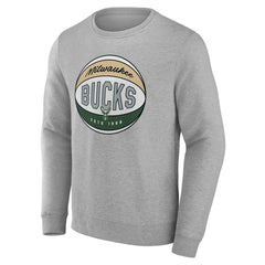 Milwaukee Bucks Hard Color Pullover Sweatshirt - Gray on sale