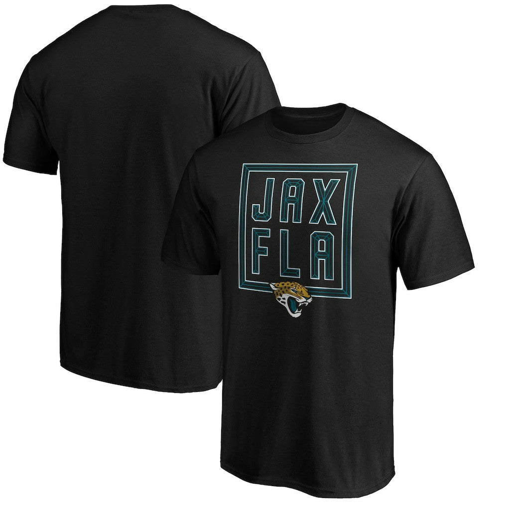 Jacksonville Jaguars Hometown Collection Initial Outline T-Shirt - Black cheap