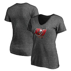 Tampa Bay Buccaneers Women's Hometown Collection Flag V-Neck T-Shirt - Charcoal sale