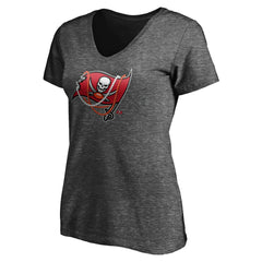 Tampa Bay Buccaneers Women's Hometown Collection Flag V-Neck T-Shirt - Charcoal sale