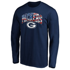 Green Bay Packers Banner Wave Long Sleeve T-Shirt - Navy outlet