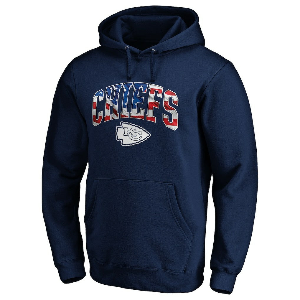 Kansas City Chiefs Banner Wave Pullover Hoodie - Navy online