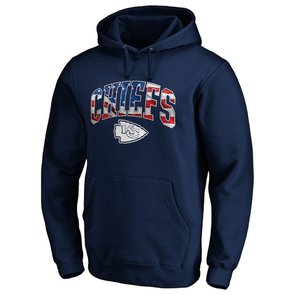 Kansas City Chiefs Banner Wave Pullover Hoodie - Navy online