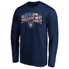 Las Vegas Raiders Banner Wave Long Sleeve T-Shirt - Navy sale