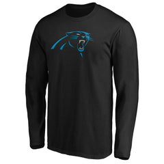 Carolina Panthers Primary Logo Long Sleeve T-Shirt - Black cheap
