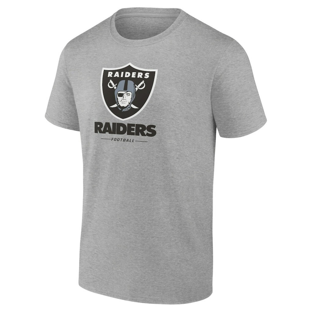 Las Vegas Raiders Team Lockup T-Shirt - Heather Gray discount