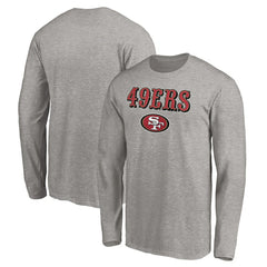 San Francisco 49ers Team Lockup Long Sleeve T-Shirt - Gray discount