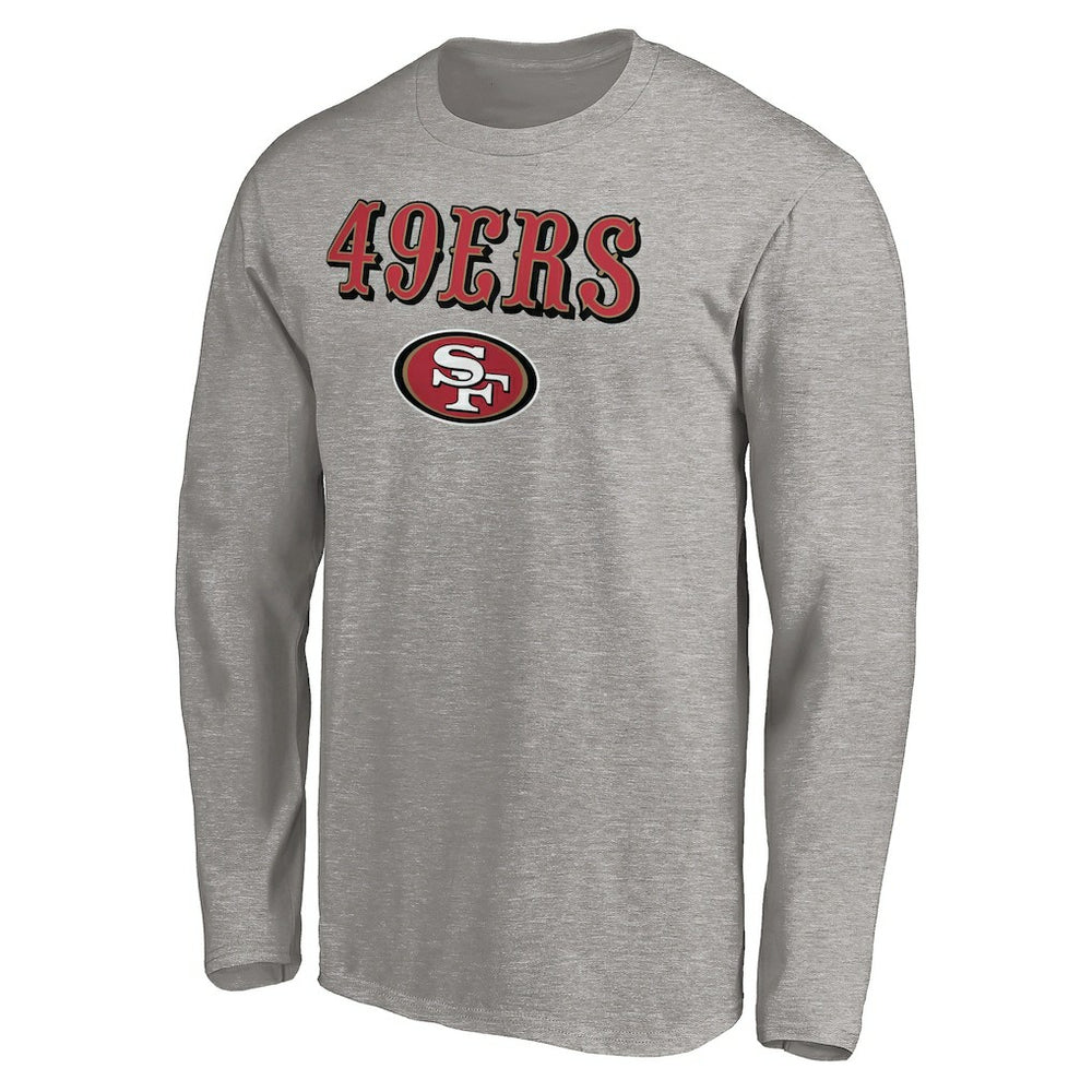 San Francisco 49ers Team Lockup Long Sleeve T-Shirt - Gray discount