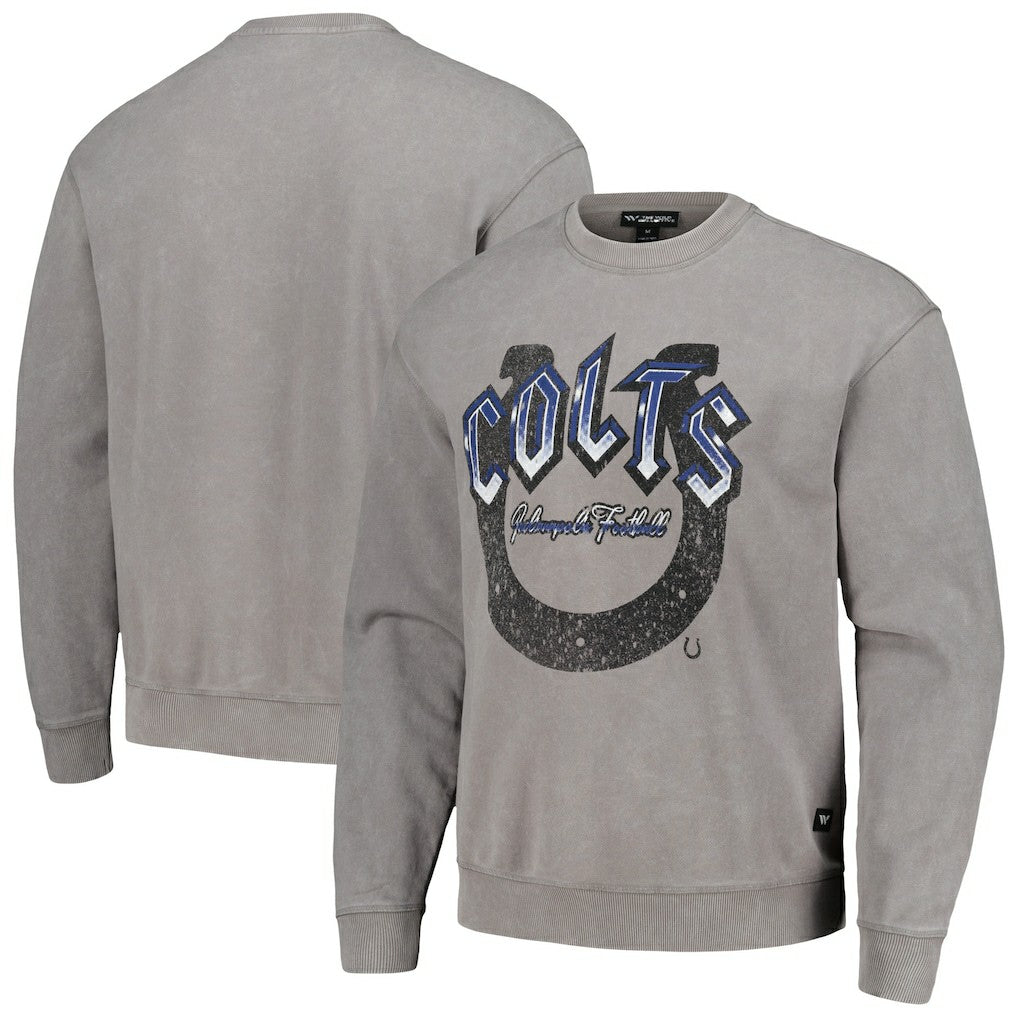 Indianapolis Colts The Wild Collective Unisex Distressed Pullover Sweatshirt - Gray outlet