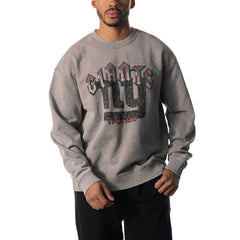 New York Giants The Wild Collective Unisex Distressed Pullover Sweatshirt - Gray outlet