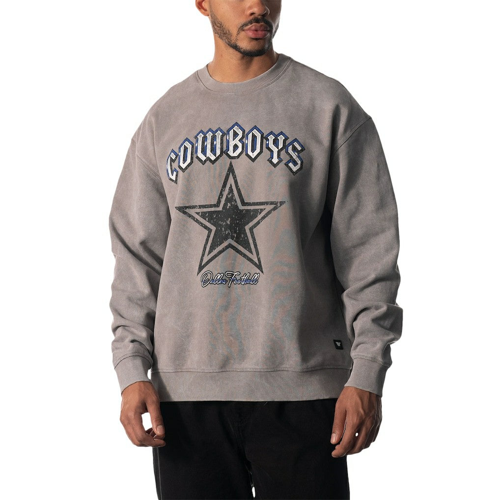 Dallas Cowboys The Wild Collective Unisex Distressed Pullover Sweatshirt - Gray for sale