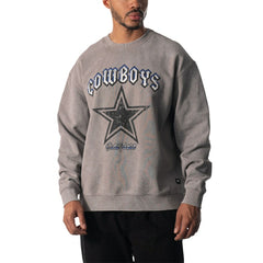 Dallas Cowboys The Wild Collective Unisex Distressed Pullover Sweatshirt - Gray for sale