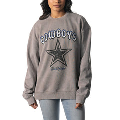 Dallas Cowboys The Wild Collective Unisex Distressed Pullover Sweatshirt - Gray for sale