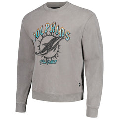 Miami Dolphins The Wild Collective Unisex Distressed Pullover Sweatshirt - Gray cheap