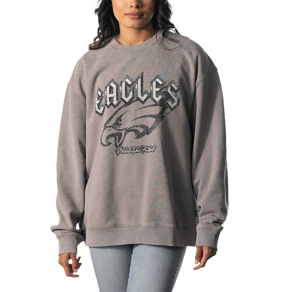 Philadelphia Eagles The Wild Collective Unisex Distressed Pullover Sweatshirt - Gray outlet