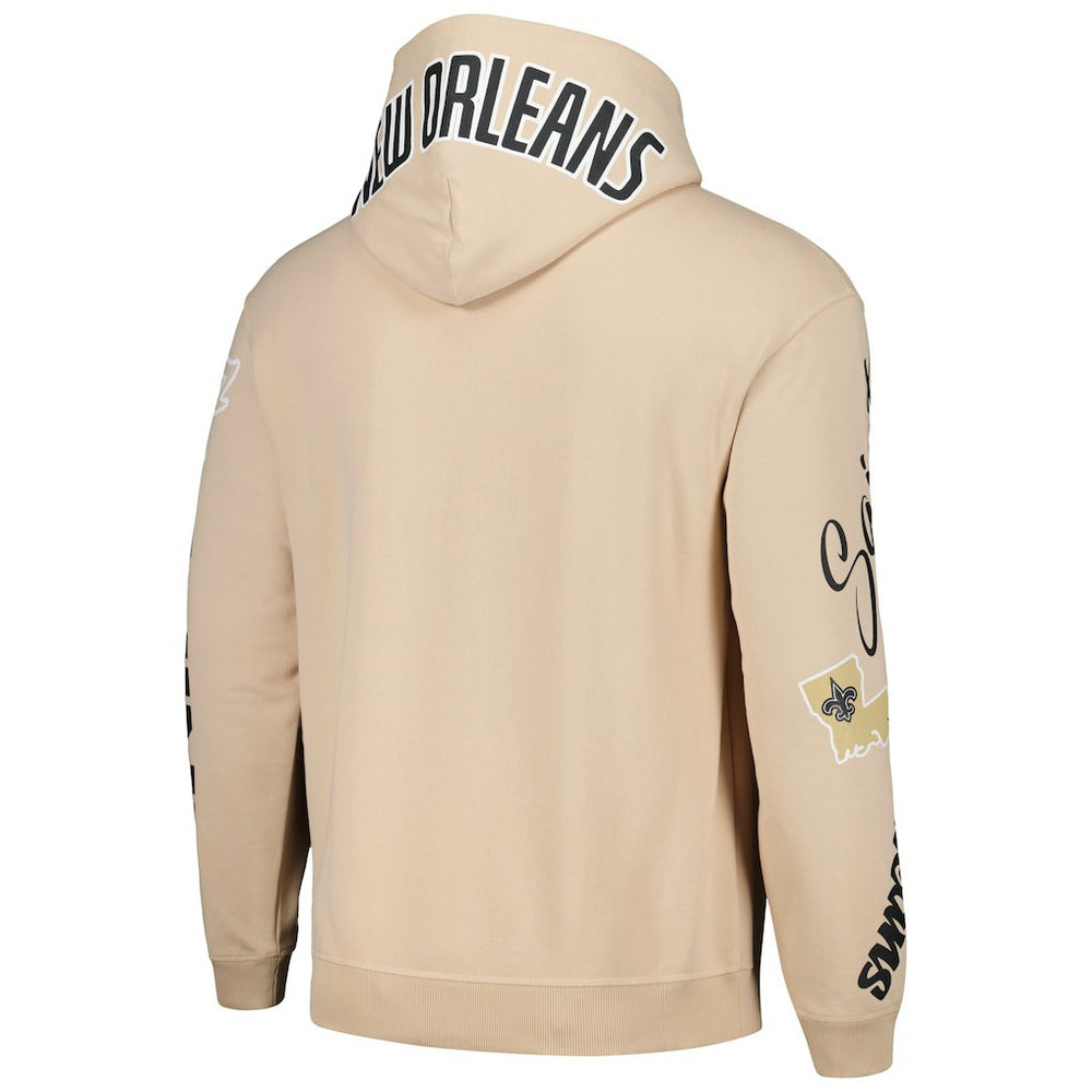 New Orleans Saints The Wild Collective Unisex Heavy Block Pullover Hoodie - Cream online